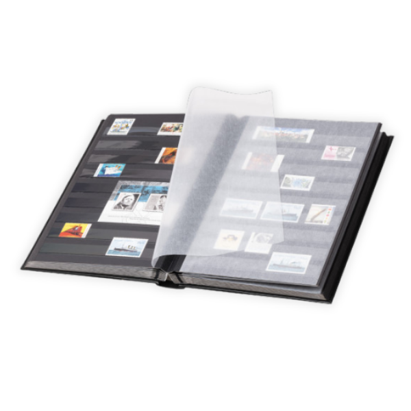 PRINZ Classic-Line Stockbook – Black Pages, 16 Leaves / 32 Sides