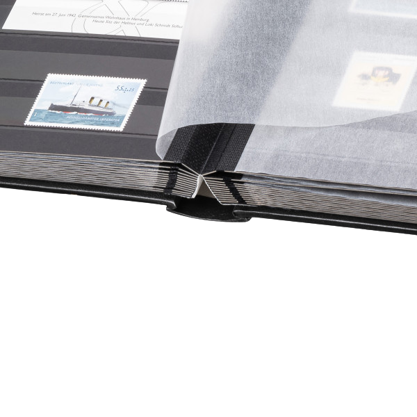 PRINZ Classic-Line Stockbook – Black Pages, 16 Leaves / 32 Sides