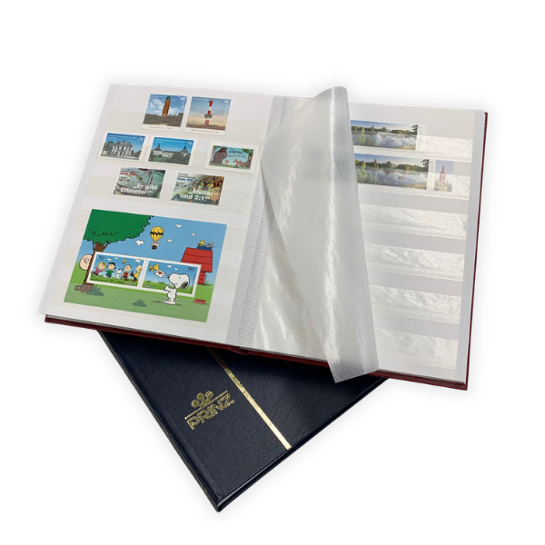 PRINZ Classic-Line Stockbook – White Pages, 8 Leaves / 16 Sides