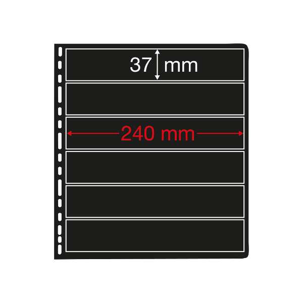 PRINZ Texas Black Single-Sided Stock Sheets – Pack of 5