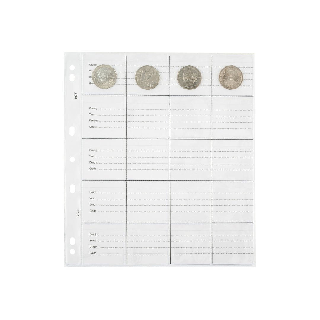 VST Copysafe Large Refill Coin Pages – Pack of 10