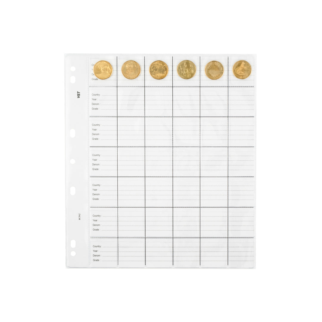 VST Copysafe Large Refill Coin Pages – Pack of 10