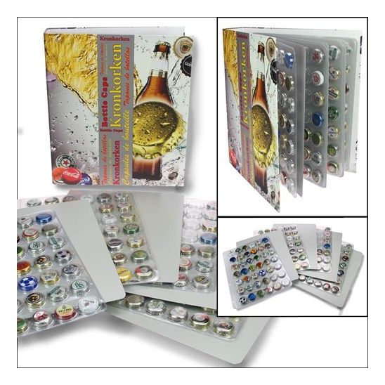 SAFE Bottle Cap Collector Album – Holds 84 Caps
